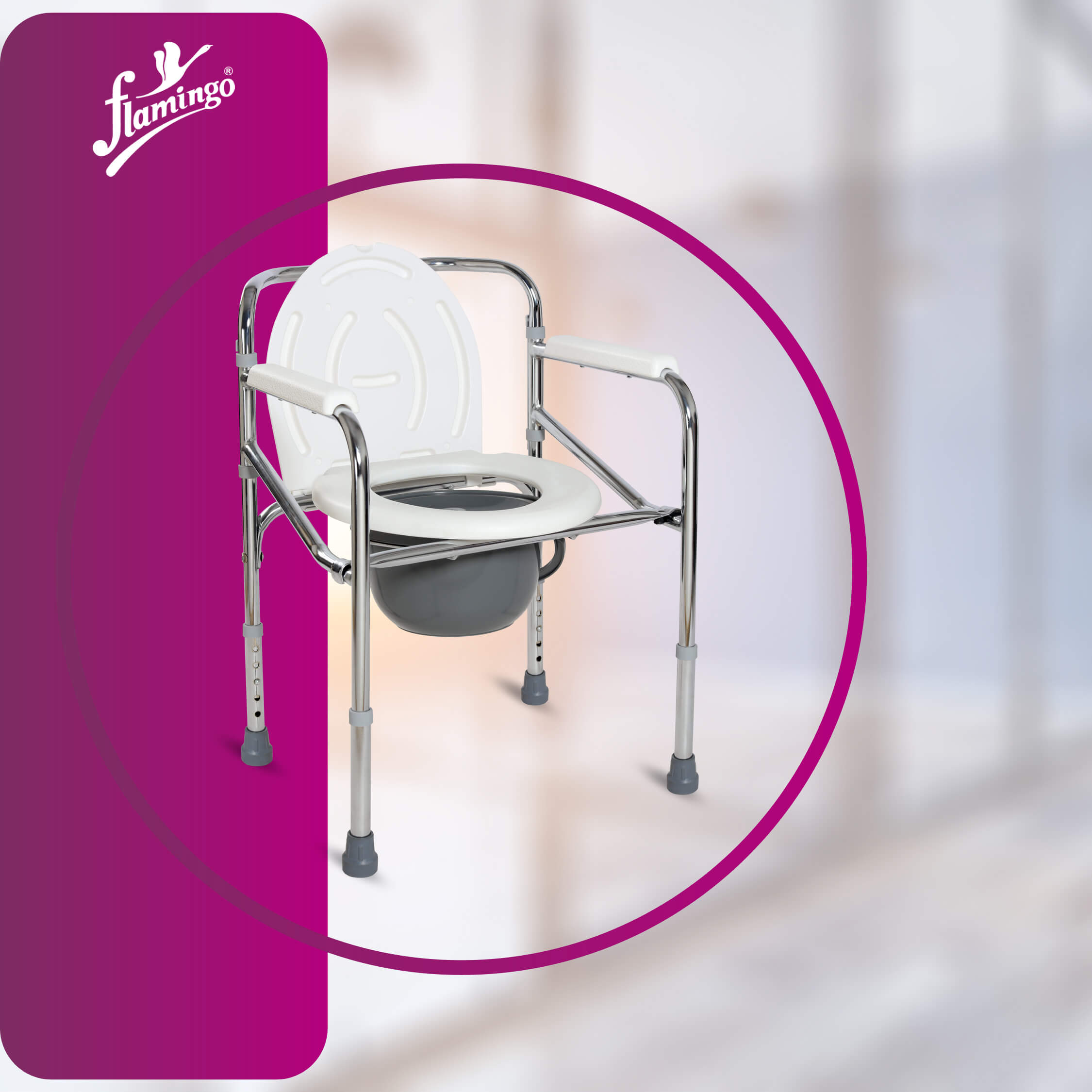 Classic commode chair
Commode chair with backrest
Height adjustable commode chair
Removable bucket commode
Durable commode chair
Comfortable commode chair
Anti-slip commode chair
