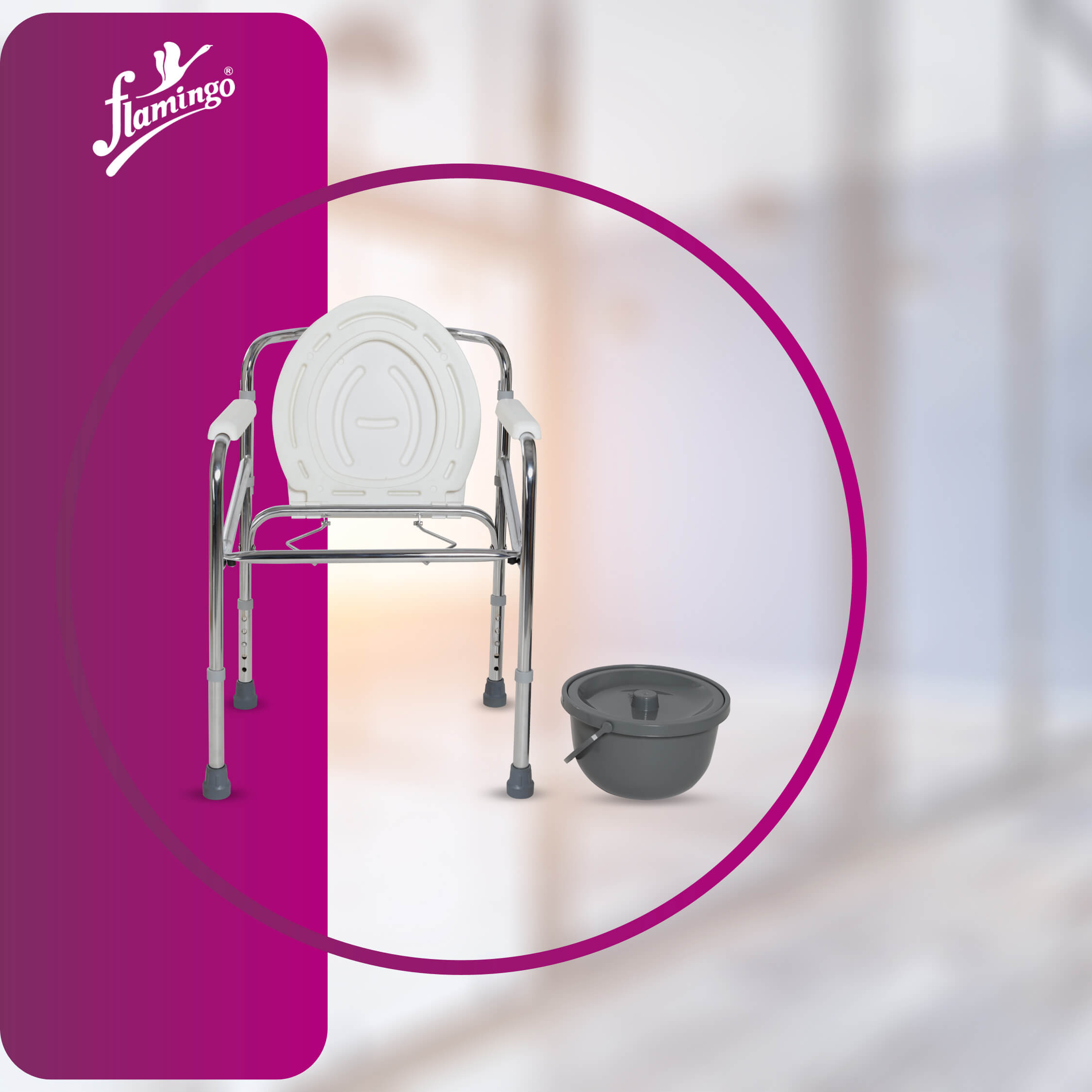 Classic commode chair
Commode chair with backrest
Height adjustable commode chair
Removable bucket commode
Durable commode chair
Comfortable commode chair
Anti-slip commode chair
