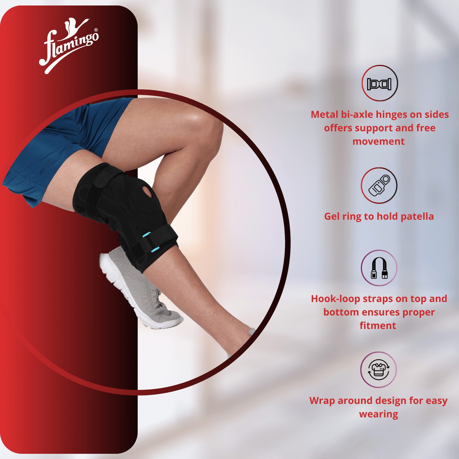 Flamingo Neoprene Osteo-Arthritis Knee Support
Osteo-Arthritis Knee Brace
Knee Deformity Support
Neoprene Knee Support
Patellar Cushion Knee Support
