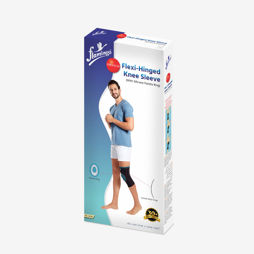 Premium Flexi Hinged Knee Sleeve(With Silicone Patella Ring)