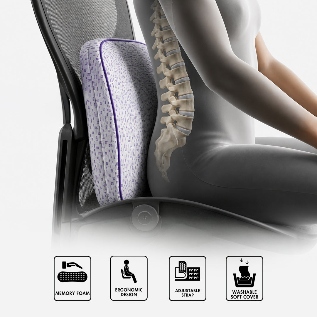 Premium Memory Foam Back Rest (Without Stand)