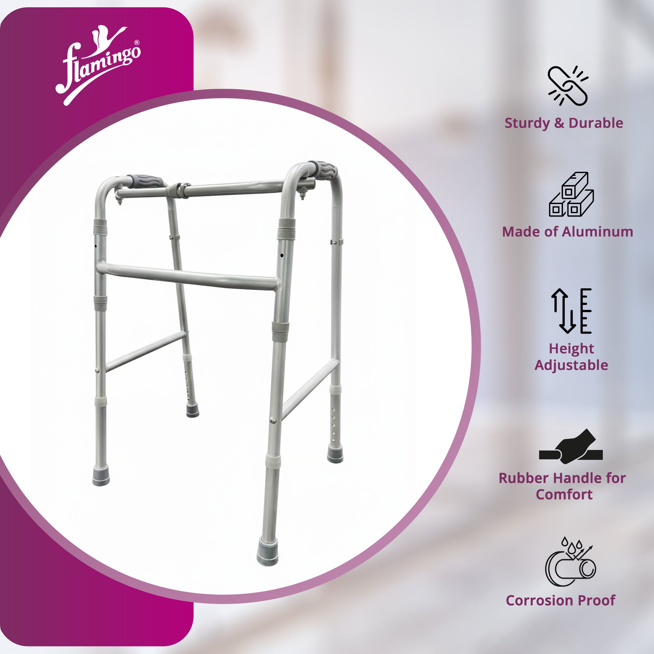 Reciprocal Folding Walker (Aluminum)