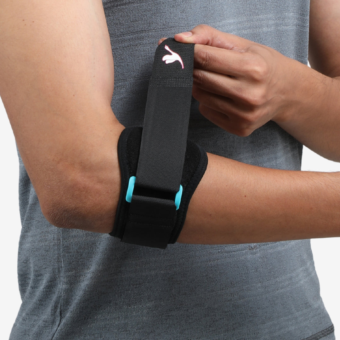 Flamingo Neoprene Tennis Elbow Support, tennis elbow relief, golfer's elbow brace, elbow compression support, elbow pain relief, adjustable elbow brace.

