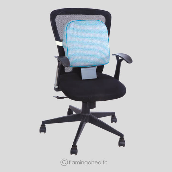 Premium Memory Foam Back Rest (With Height Adjustable Stand)
