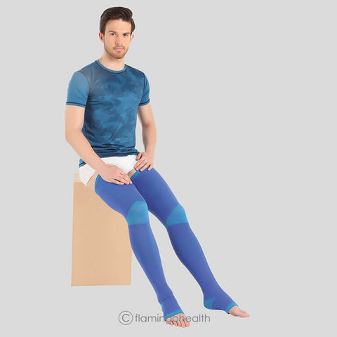 Premium Varicose Vein Stockings blue male